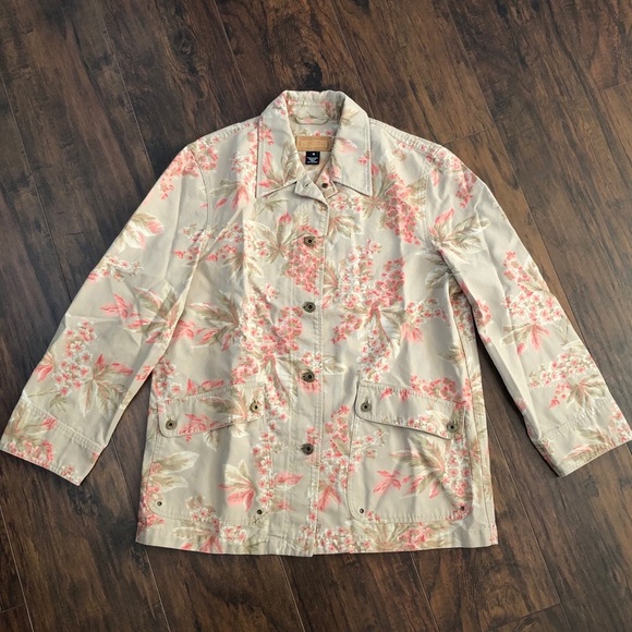 Jones New York Signature Floral Canvas Jacket - Picture 1 of 8